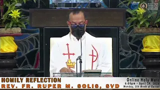 Homily Reflection of Rev. Fr. Ruper Solis, SVD