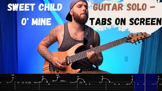 Sweet Child O' Mine - Guns N' Roses Guitar Solo | Tabs on screen | Simon Lund Music