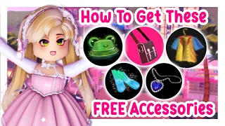 How To Get ALL the FREE Accessories on Diamond Beach in Royale High!