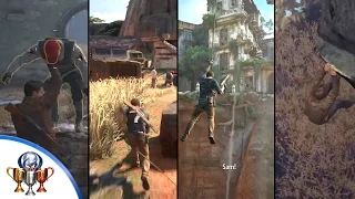 Uncharted 4 Trophies - Rushing Roulette, Hangman's Bullet, Thought I Heard Something & Cliffhanger