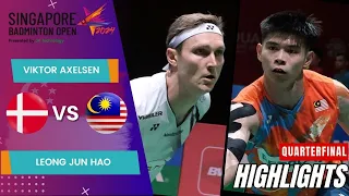 Viktor Axelsen (DEN) vs Leong Jun Hao (MAS) - QF | Singapore Open 2024