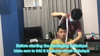 Ear, cheek and jaw bandaging technique