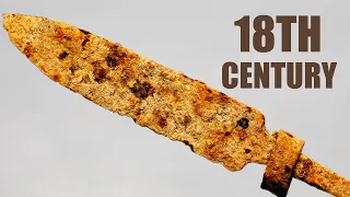 Very Rusty Old Hunting Knife Restoration. 300 Years Underground!