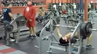 Guy LOSES HIS MIND at DEADSTOP bench - BEST reaction yet - 395lb bench - 151lb bodyweight - Big BASS