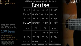 Louise (100 bpm) - Gypsy jazz Backing track / Jazz manouche