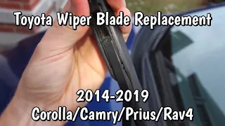 Wiper Blade Replacement, Toyota Corolla, Camry, iM, Prius, RAV4,  2014,2015, 2016, 2017,2018,2019