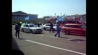 колонна Subaru Chita Autoclub на  шествии в честь Дня Города 2012.AVI