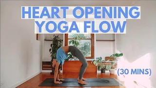 30 Minute Intermediate HEART OPENING FLOW | Strong Vinyasa Flow