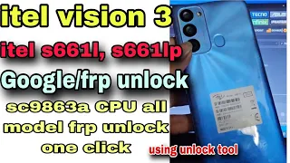 itel vision 3 s661L frp unlock using unlock tool | itel l661L google account unlock tool | one click