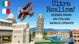Microsoft Flight Simulator 2020 World Update 9 Italy 4K Ultra Realistic Scenes Maximum Graphics
