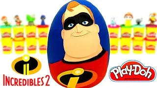 Huevo Sorpresa Gigante de Mr Increíble de Los Increíbles 2 en Español de Plastilina Play Doh