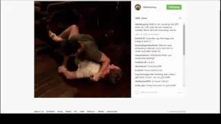 Michael Bisping wrestles his Son