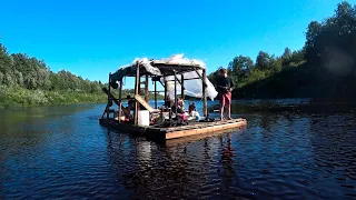 5 Days on a DIY Raft in Russia. Fishing, spearfishing and a little bit of cringe.