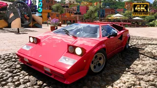 Lamborghini Countach LP500S - Forza Horizon 5 | Logitech G29 Steering Wheel |  max graphics RTX4090