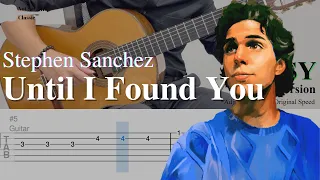 Until I Found You by Stephen Sanchez (EASY Guitar Tab)