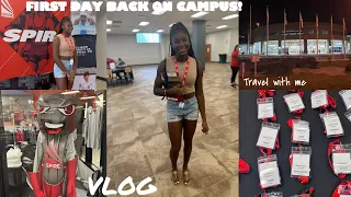 VLOG: Travel with me✈️ /First day back on campus💕