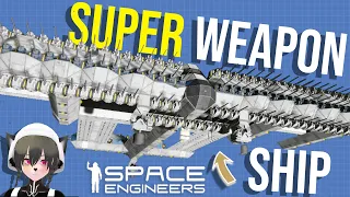 Practical One-Hit-Kill Superweapon Ship, Space Engineers Warfare 2 Survival Artillery Ship