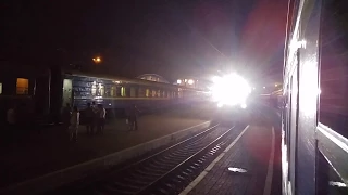 Ukrainian Intercity+ Passenger Train Departing Lviv