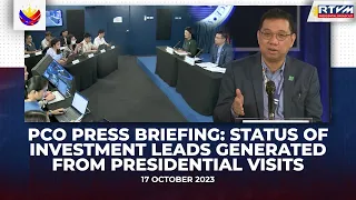 PCO Press Briefing with DTI 10/17/2023