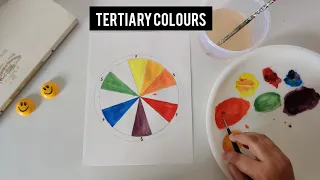 colour wheel making ll  primary , secondary and tertiary colours tutorial for beginners