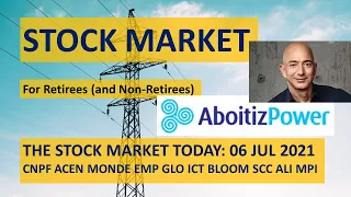 THE STOCK MARKET TODAY: 06 JUL 2021