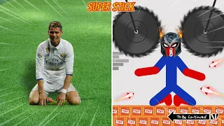 20 Min Real Football vs Stickman | Stickman Dismounting funny moments | Best Falls #42