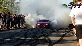 Pink Toyota Supra Burnout! [HUGE]