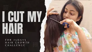 मैने अपने बाल काट दिए||😱 #hair cut challenge 2024