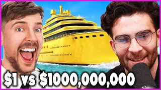 $1 vs $1000,000,000 Yacht! | HasanAbi reacts to MrBeast
