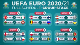 Match Schedule: UEFA EURO 2020/2021