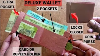 Make Your Own Paper Wallet ! With Just One Sheet Of Printer Paper ( Don't Miss This ) Easy Origami