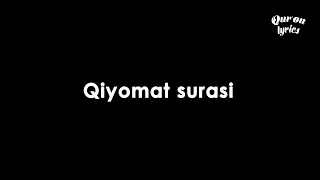 75.Qiyomat surasi | Surah Al-Qiyamah
