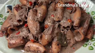 Squid recipe | Adobong Pusit sa Gata |Bicol style | @Grandma's Love