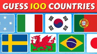 Guess 100 Countries In 3 seconds | Guess Countries by Flags Quiz