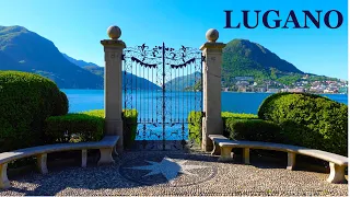 LUGANO the pearl at Lake Lugano 4k city and lakeside walking tour #relaxingmusic #relaxingmovie