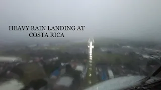 Heavy rain landing at San José, Costa Rica. MROC / SJO