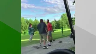 Crazy fight on a golf course over slow players ahead