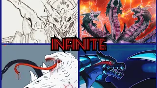 Stalkkus, Queen Ghidorah, Slenderzilla, Kudajira - Infinite (Music Video)