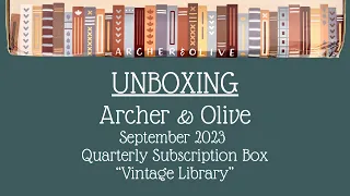 UNBOXING: Archer & Olive September 2023 Quarterly Stationery/Notebook Subscription - Vintage Library