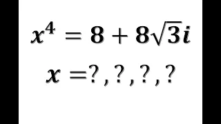 Solving a Quartic using De Moivre's Theorem, Complex Numbers in Polar Form IB Higher Level Math