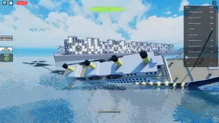 roblox ship crash physics but i destroy my ships and others ships!
