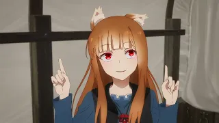 Holo cute moment 💕 | Spice and Wolf: merchant meets the wise wolf episode 5 #anime #edit #waifu