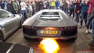 BEST OF Lamborghini Aventador Sounds 2018 ! Flames, Revs & Accelerations