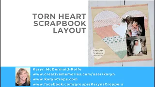 Creative Memories Torn Heart Scrapbook Layout - Technique Tuesday 32