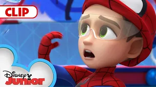 Sticky Situation 🧪 | Marvel's Spidey and his Amazing Friends | @disneyjunior