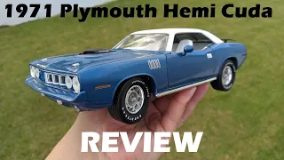 1971 Plymouth Hemi Cuda Blue (10 Fastest Mopars series) diecast review (1/18 scale) by Ertl