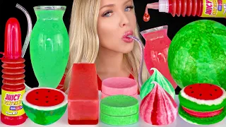 ASMR WATERMELON CAKE, SWEET TART, MERINGUE KISSES, RED VELVET CAKE POPS, JELLY MUKBANG 먹방