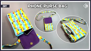 DIY Phone purse bag / Crossbody bag / sewing tutorial [Tendersmile Handmade]