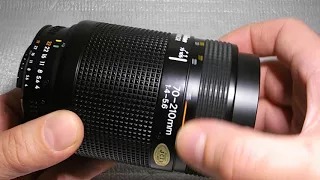 Nikkor AF zoom 4-5,6/70-210 mm, overview.