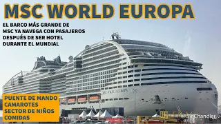 MSC WORLD EUROPA: recorrida por el barco más grande de la empresa italiana